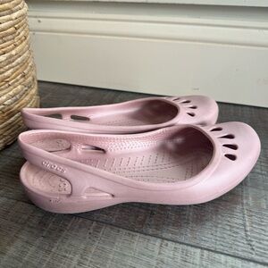 CROCS slingback flat ballet pink sz8